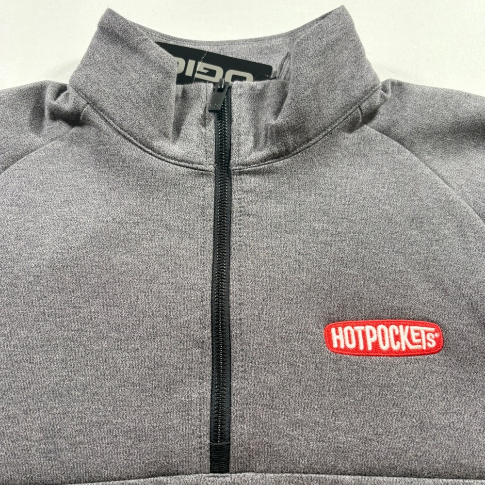 OGIO Hot Pockets Pullover Mens 2XL Gray Quarter Zip Performance Fleece Sweater - Picture 3 of 10